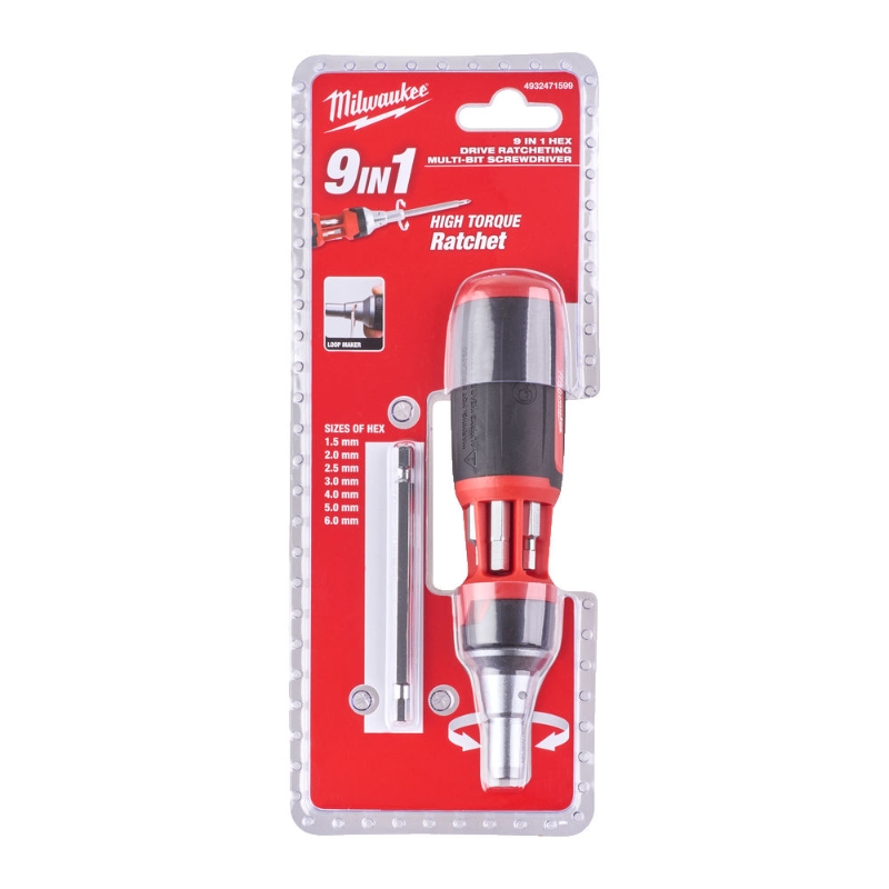 MILWAUKEE 9 IN 1 RATCHETING HEX MULTI BIT DRIVER Malcolm Rathmell
